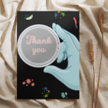 Microbiology Thank you<br><div class="desc">This microbiology thank you card feature a hand holding an agar plate with a text,  Thank you inside the plate.</div>