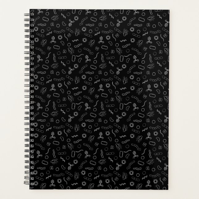 Microbiology - White on Black Planner (Front)