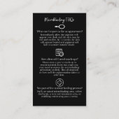 Microblading Aftercare, 3.5" x 2.0" Business Card (Back)