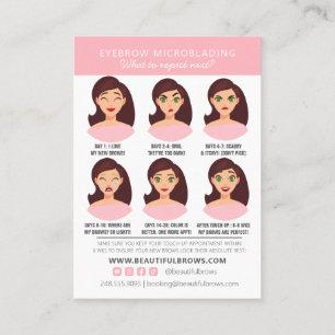 Microblading Aftercare Instructions & Appointment  Business Card