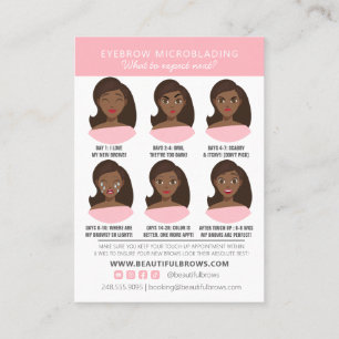 Microblading Aftercare Instructions & Appointment  Business Card