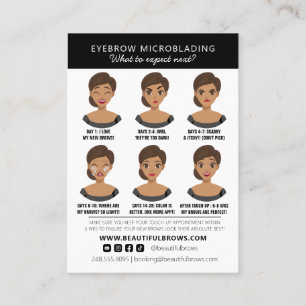 Microblading Aftercare Instructions & Appointment Business Card