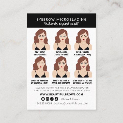 Microblading Aftercare Instructions  Appointment  Business Card