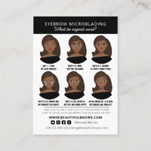 Microblading Aftercare Instructions & Appointment  Business Card