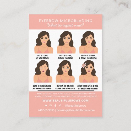 Microblading Aftercare Instructions  Appointment  Business Card