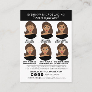 Microblading Aftercare Instructions & Appointment  Business Card