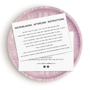 Microblading Aftercare Instructions Business Card