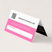 Microblading Brow Aftercare Appointment Reminder B Business Card (Back)