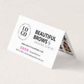 Microblading Brow Aftercare Appointment Reminder Business Card (Front)