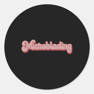Microblading Brow Eyebrow Microblading Classic Round Sticker