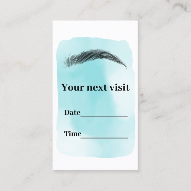 Microblading Brows Salon Appointment card (Front)