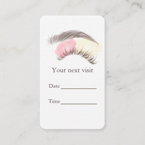 Microblading Brows Salon Appointment card