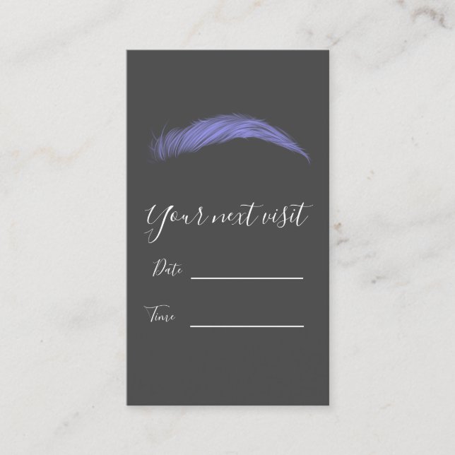 Microblading Brows Salon Appointment card (Front)