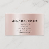 Microblading Eyebrows Brows Glitter Rose Gold Pink Business Card (Back)