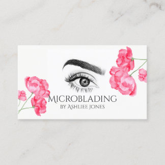 Microblading Eyebrows & Lashes Business Card