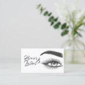 Microblading , Eyebrows, Lashes,  Permanent Makeup Business Card (Standing Front)