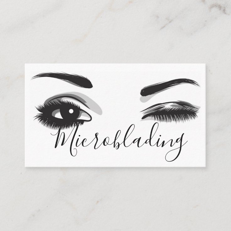 Microblading , Eyebrows, Tattoo, Permanent Makeup Business Card | Zazzle