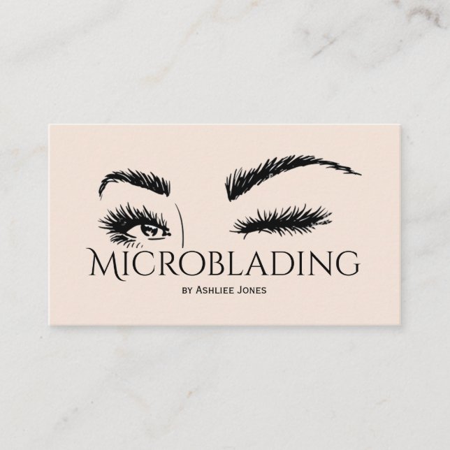 Microblading , Eyebrows, Tattoo, Permanent Makeup  Business Card (Front)