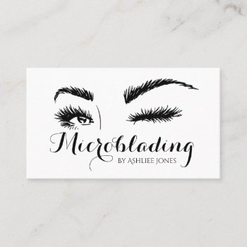 Microblading   Eyebrows  Tattoo  Permanent Makeup Business Card by olicheldesign at Zazzle