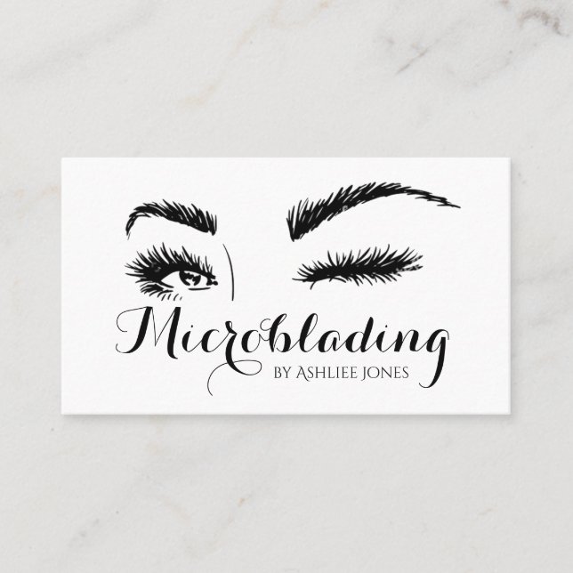 Microblading , Eyebrows, Tattoo, Permanent Makeup Business Card (Front)
