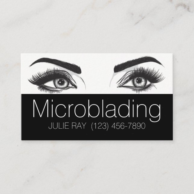 Microblading , Eyebrows, Tattoo, Permanent Makeup Business Card (Front)