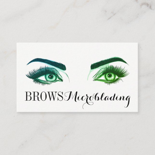 Microblading , Eyebrows, Tattoo, Permanent Makeup Business Card (Front)