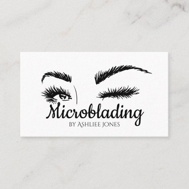Microblading , Eyebrows, Tattoo, Permanent Makeup  Business Card (Front)