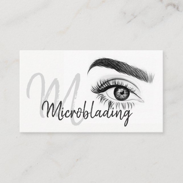 Microblading , Eyebrows, Tattoo, Permanent Makeup Business Card (Front)