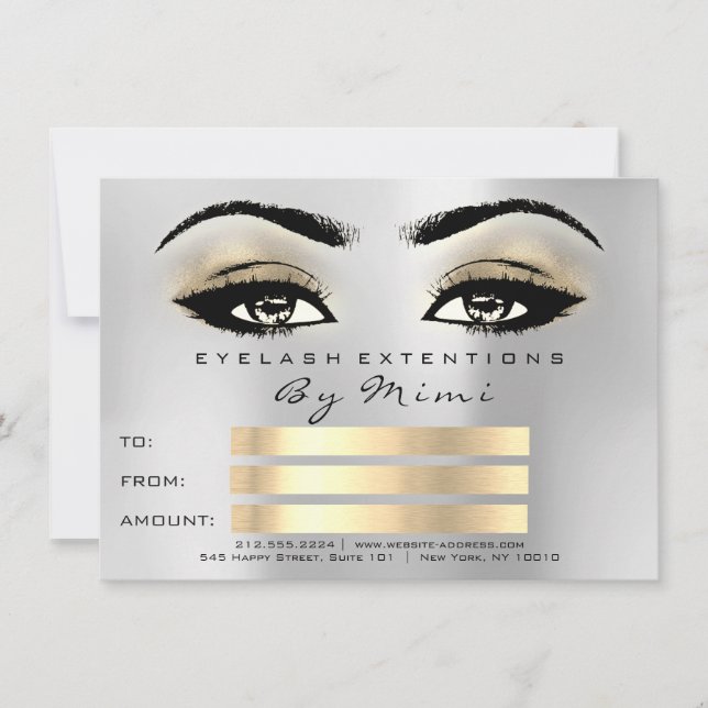 Microblading Lashes Makeup Artist Certificate Gift (Front)