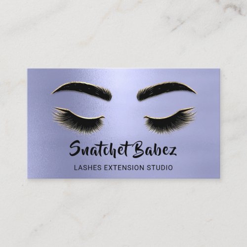  Microblading Makeup Eyelash Studio Rose Blue Logo Business Card