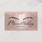 Microblading Rose Gold Glitter Drips Typography