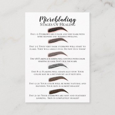 Microblading Stages of Healing & Aftercare Business Card