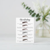 Microblading Stages of Healing & Aftercare Business Card (Standing Front)