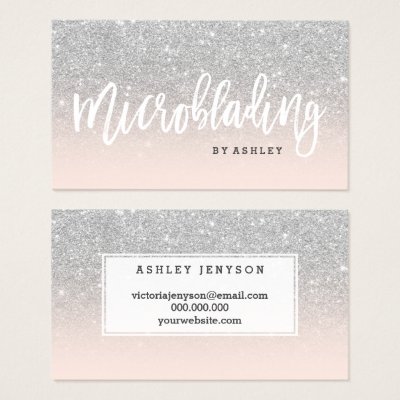 pink business card
