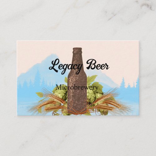 Microbrewery Craft Beer Mountains Still Life Business Card