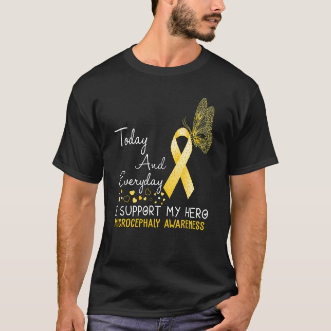 Microcephaly Awareness I Support My Hero Butterfly T-Shirt (Front)