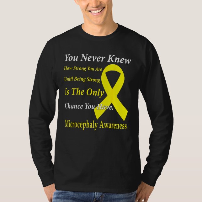 Microcephaly Awareness Yellow Ribbon Support T-Shirt (Front)