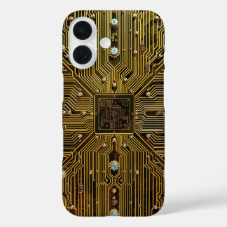 Microchip Circuitry Tec-Inspired Pattern iPhone 16 Case