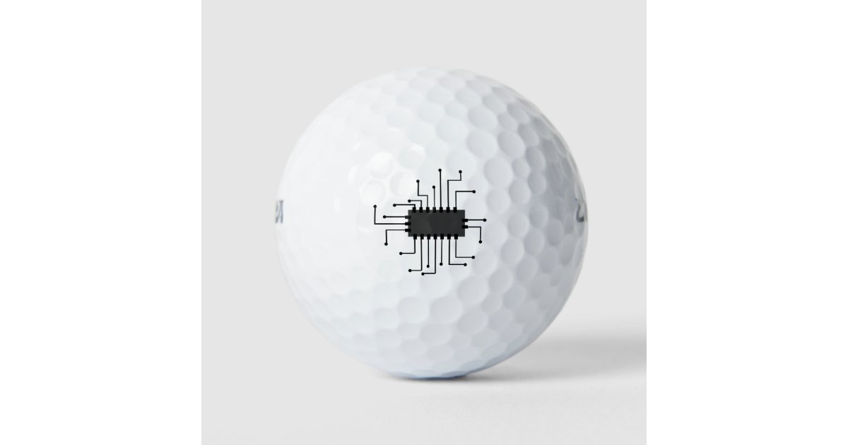 Microchip Geek Golf Balls Zazzle