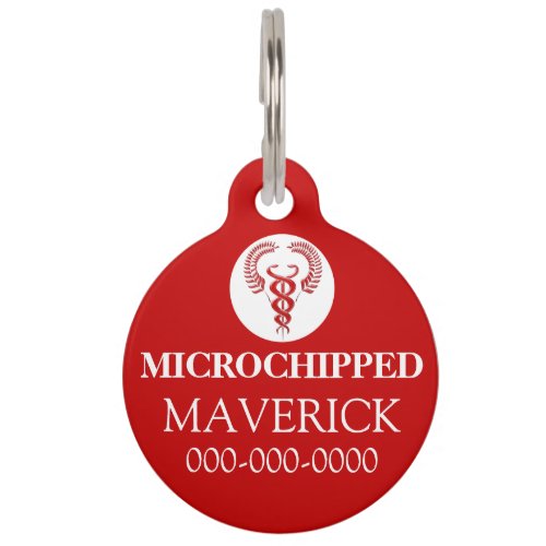 Microchipped pet animal veterinary history DIY Pet ID Tag