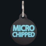 Microchipped Pet ID Tag<br><div class="desc">This is a great tag for any pet that has a microchip implanted. It is sure to let everyone know that they should be scanned immediately if found. Each of our dog tags for dogs are designed and illustrated by artists from all over the globe, and printed with affection and...</div>