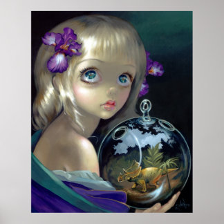 Microcosm: Triceratops ART PRINT magic realism