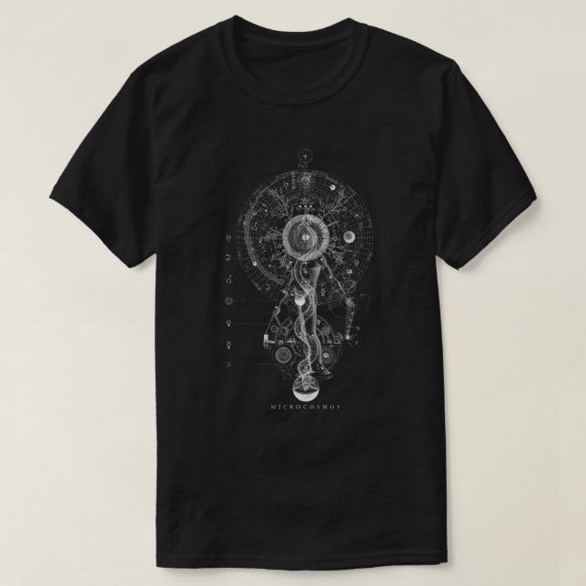 MICROCOSMOS GODHEAD - Occult Sacred Geometry T-Shi T-Shirt (Design Front)