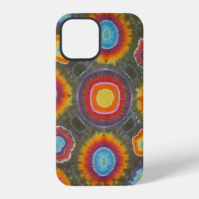Microdot Tie Dye Circles Iphone Case (Back)