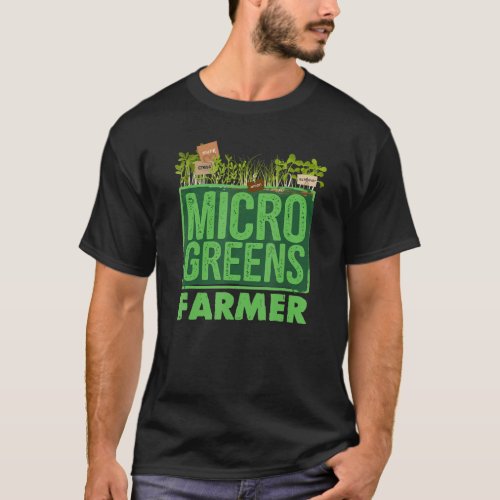 Microgreen Farmers Agriculture Tractor Driving Far T_Shirt