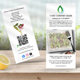 Microgreen Grower QR Code Publicity &amp; Information Rack Card