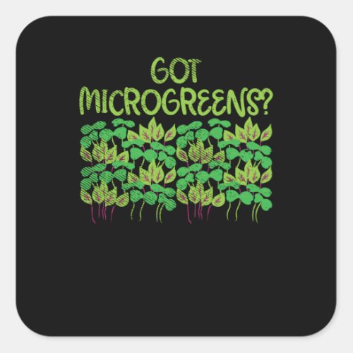 Microgreens Gardening Square Sticker