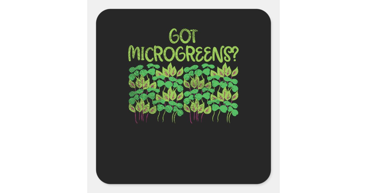 Microgreens Gardening Square Sticker | Zazzle