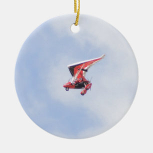 Microlight Airplane Ceramic Ornament