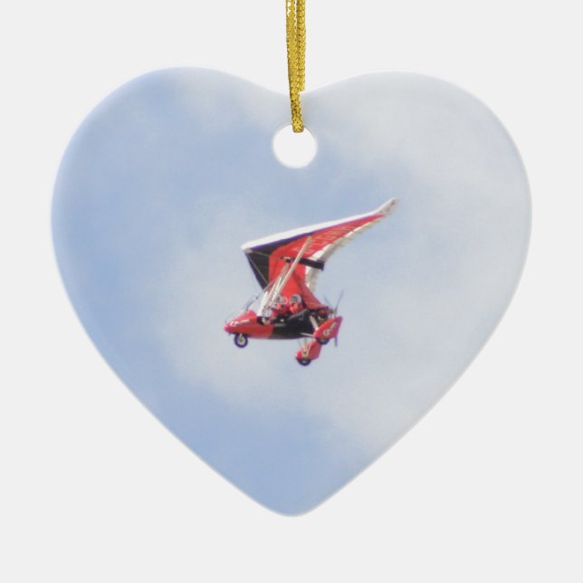 Microlight Airplane Ceramic Ornament (Front)
